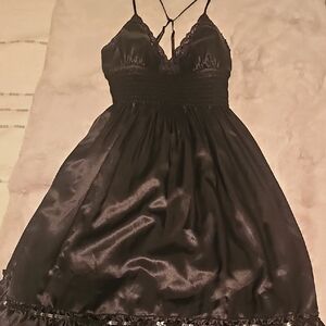 Vintage Lyndia Procanik Lace and Sequin Black Dress NWOT